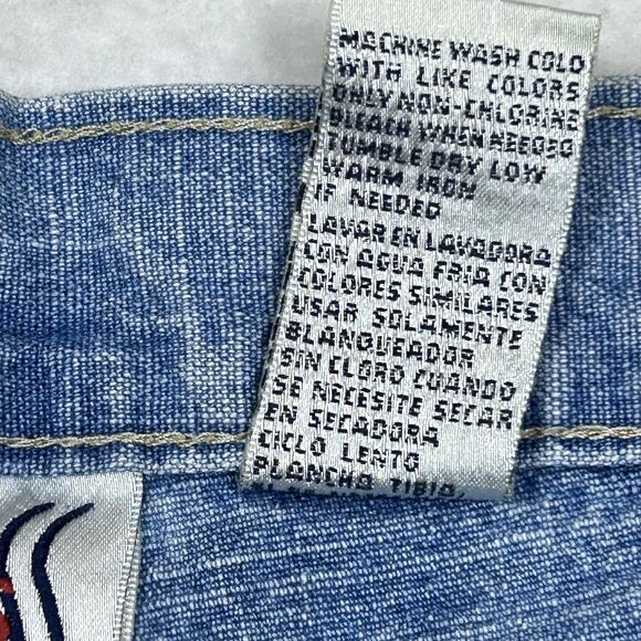 VTG Bill Blass Women’s 14 Capri Jeans Cotton Light Wash High Rise Slit Hem - Picture 16 of 16